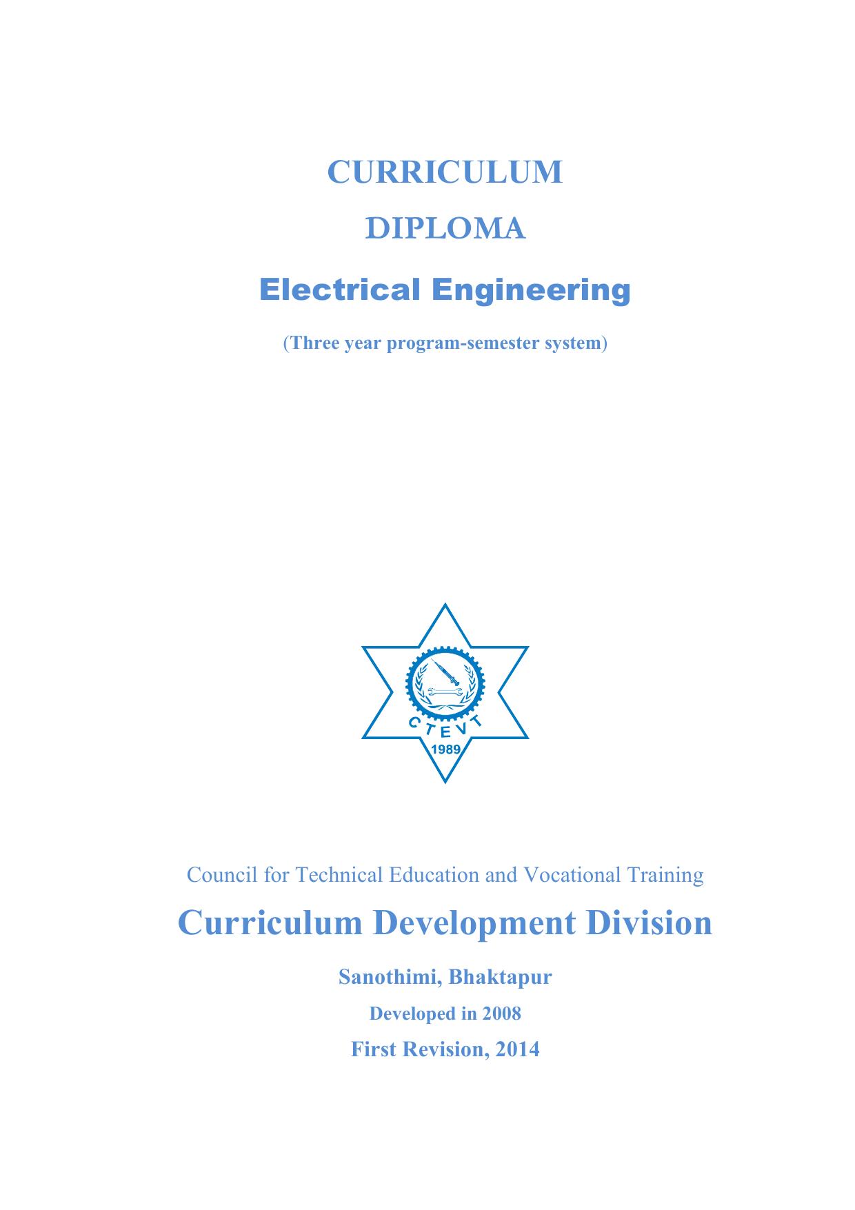 Diploma in Electrical Engineering (DEE), 2014